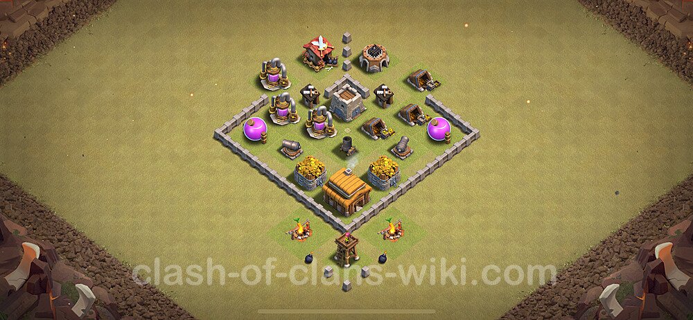 TH3 War Base Plan, Anti Everything, Hybrid, Town Hall 3 CWL Design 2024, #34