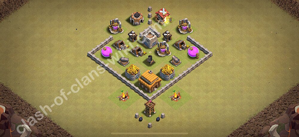 Die Clan War Base RH3, Anti Alles, Hybrid 2026 - COC Rathaus Level 3 Kriegsbase (CK / CW), #34