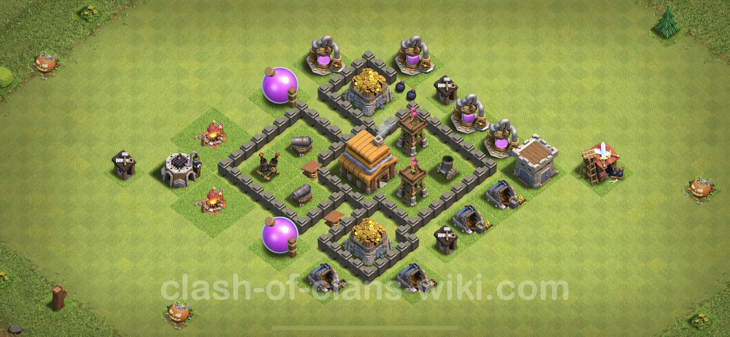 Municipio livello 4 Maxato + Link, Anti tutto - TH4 Disposizione