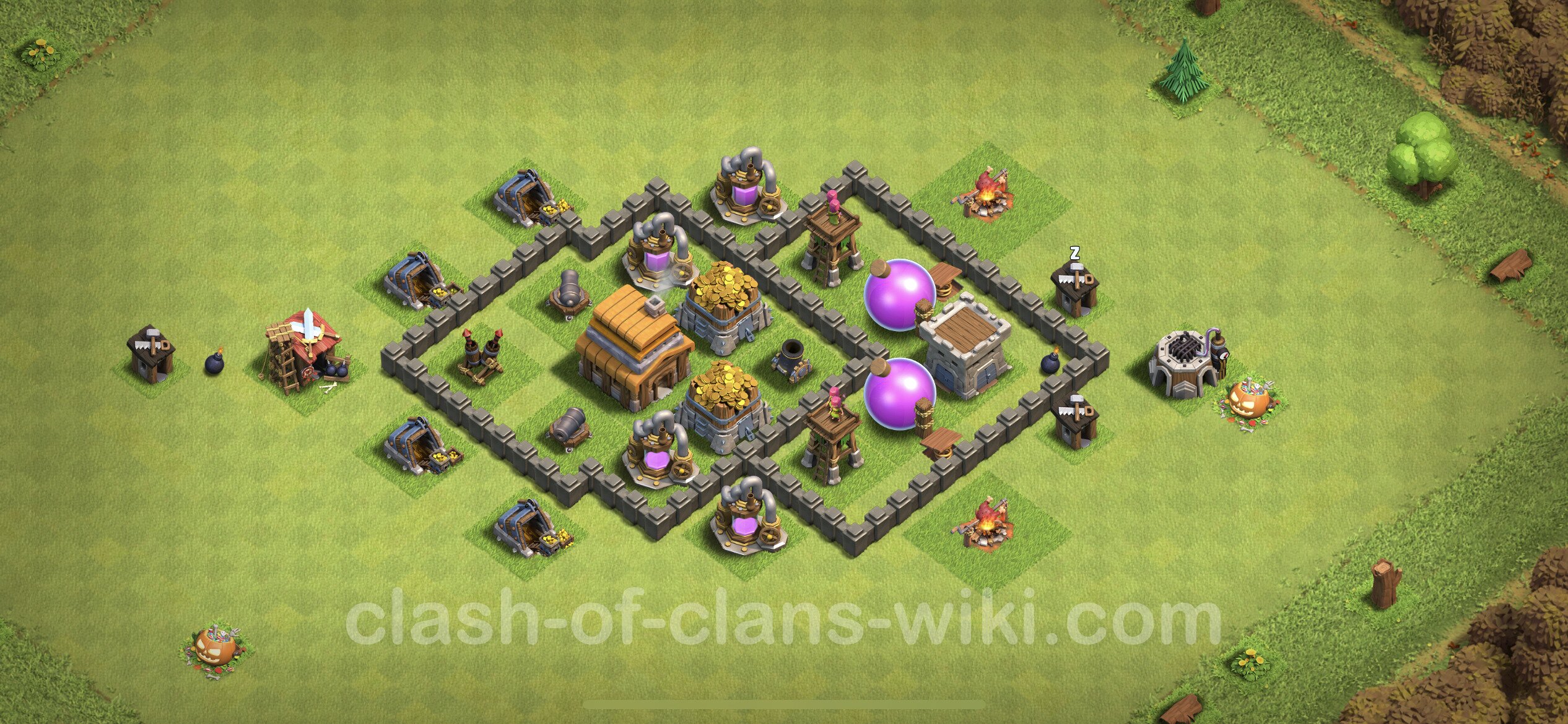 トロフィー防衛基本計画タウンホールレベル4 Clash Of Clans 異形185