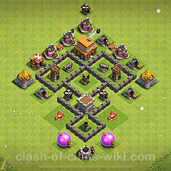 Base plan (layout), Town Hall Level 4 for trophies (defense) (#1188)