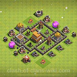 Base plan (layout), Town Hall Level 4 for trophies (defense) (#1628)