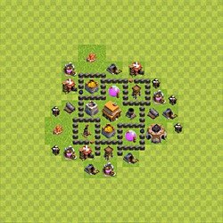 Base plan (layout), Town Hall Level 4 for trophies (defense) (#35)