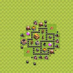 Base plan (layout), Town Hall Level 4 for trophies (defense) (#36)