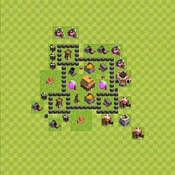 Base plan (layout), Town Hall Level 4 for trophies (defense) (#37)