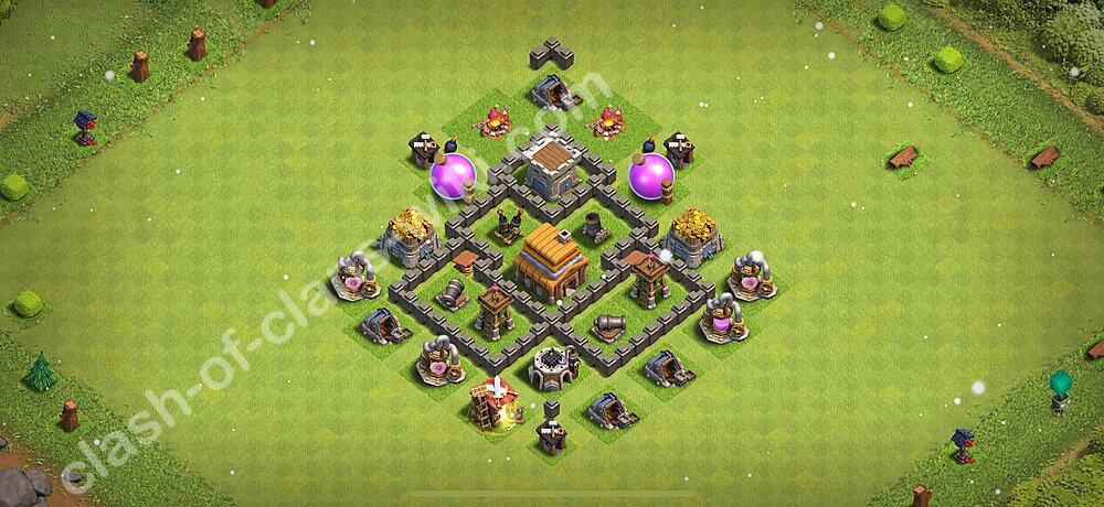 Топ Расстановка базы ТХ 4 2026 Анти 3 Звезды Скопировать, #2543