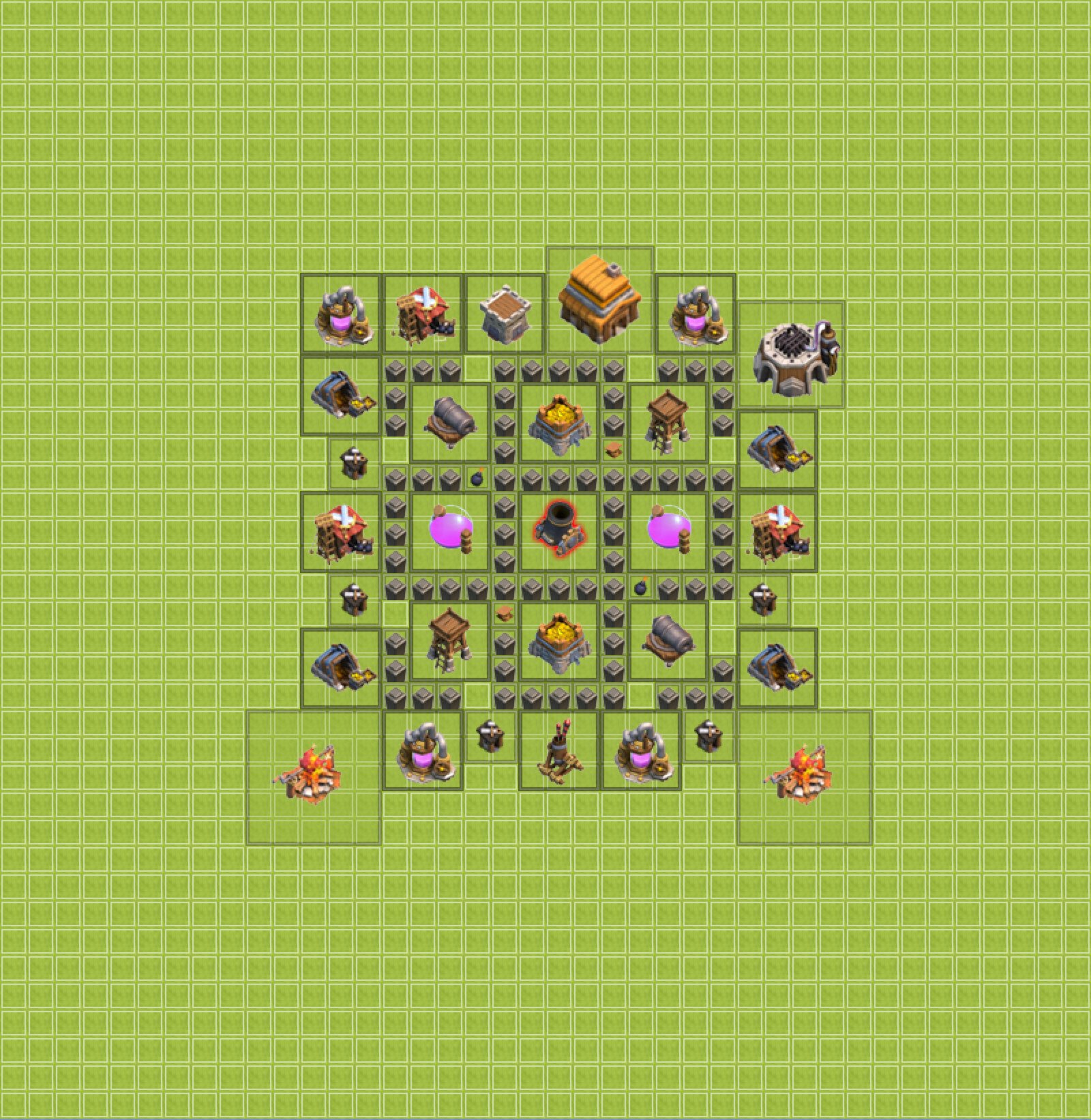 Farming Base TH4 - plan / layout / design - Clash of Clans, #14.