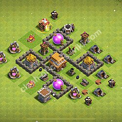 Maxato Municipio livello 4 Base + Link, Ibrido - Miglior Disposizione villaggio per Farming COC 2026 TH4, #1625