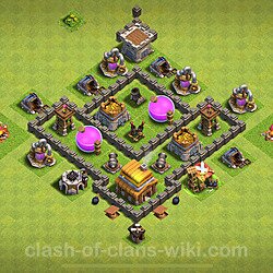 Base plan (layout), Town Hall Level 4 for farming (#182)