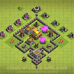 Base plan (layout), Town Hall Level 4 for farming (#188)