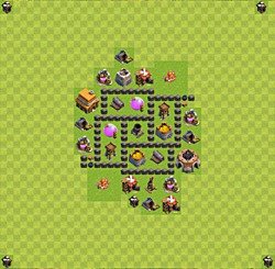 Base plan (layout), Town Hall Level 4 for farming (#26)