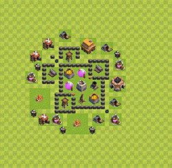 Base plan (layout), Town Hall Level 4 for farming (#36)