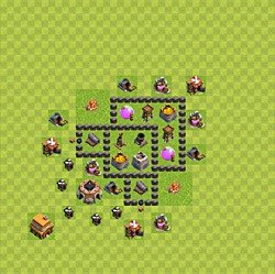 Base plan (layout), Town Hall Level 4 for farming (#41)