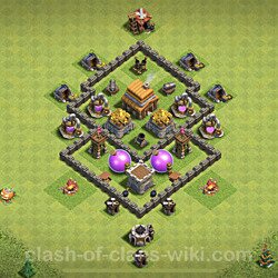 Base plan (layout), Town Hall Level 4 for farming (#62)
