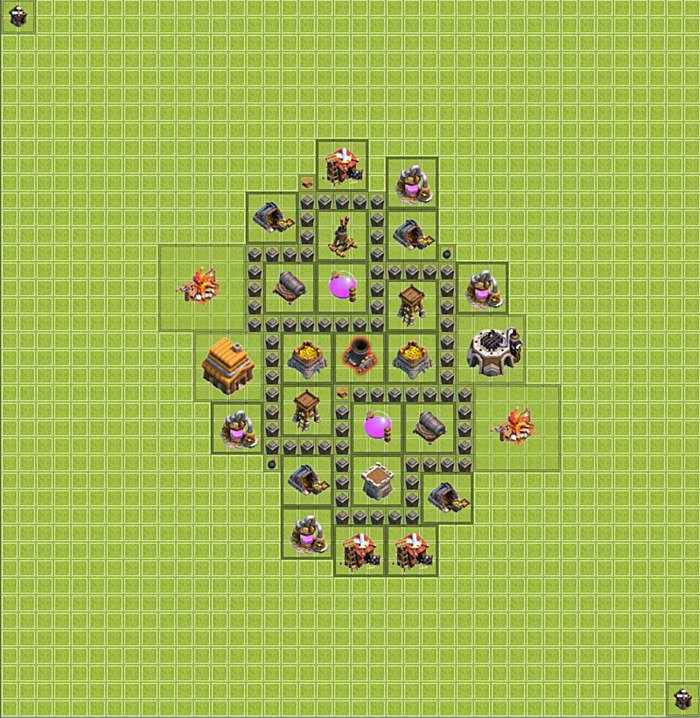 Base plan TH4 (design / layout) for Farming, #10