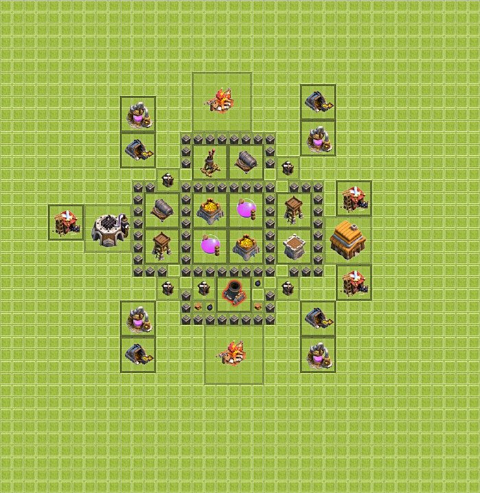 Base plan TH4 (design / layout) for Farming, #12