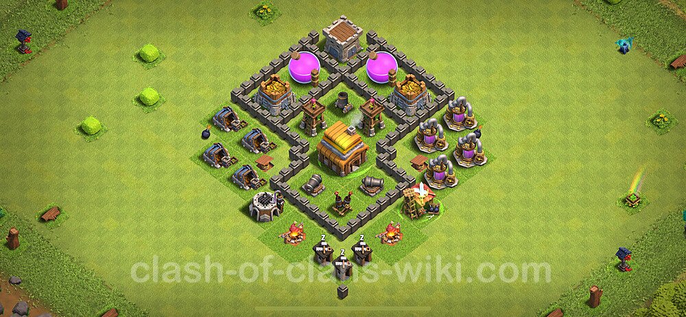 Clash of clans расстановка для фарма