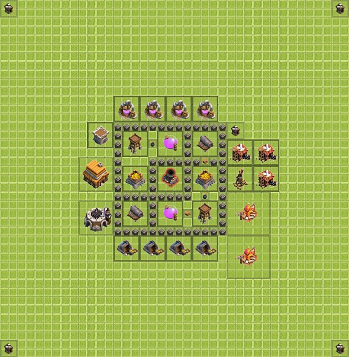 Base plan TH4 (design / layout) for Farming, #2