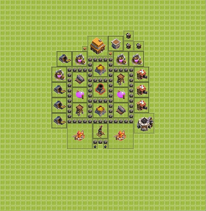 Base plan TH4 (design / layout) for Farming, #23