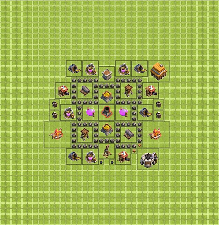 Base plan TH4 (design / layout) for Farming, #9