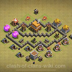 Base plan (layout), Town Hall Level 4 for clan wars (#1626)
