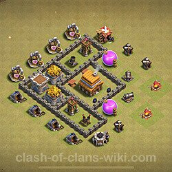 Base plan (layout), Town Hall Level 4 for clan wars (#1627)