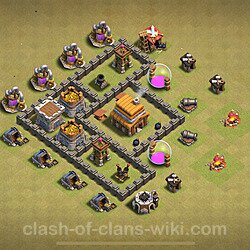 Base plan (layout), Town Hall Level 4 for clan wars (#1627)