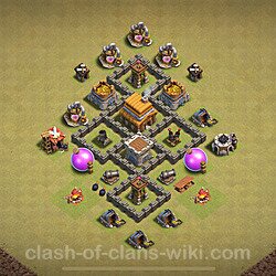 Base plan (layout), Town Hall Level 4 for clan wars (#1653)