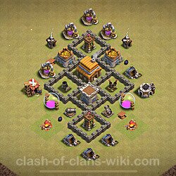 Base plan (layout), Town Hall Level 4 for clan wars (#1653)