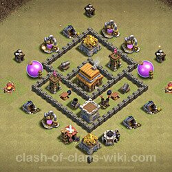 Best Th4 War Base Layouts With Links 2021 Copy Town Hall Level 4 Cwl War Bases