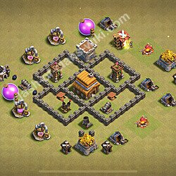 Municipio livello 4 Base di Guerra + Link, Anti Air - Anti 2 Stelle Disposizione Villaggio COC 2026 TH4, #30