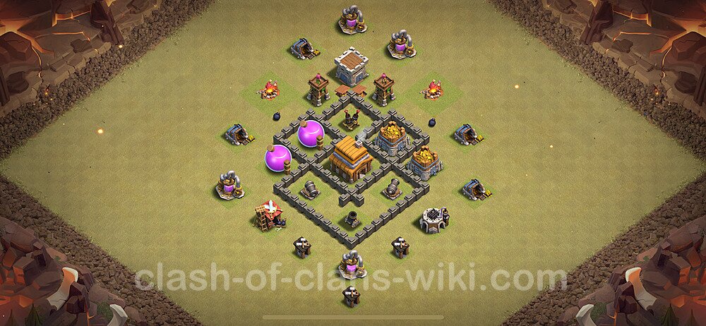 Die Clan War Base RH4 + Link, Anti Alles 2024 - COC Rathaus Level 4 Kriegsbase (CK / CW), #27