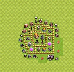 Base plan (layout), Town Hall Level 5 for trophies (defense) (#24)