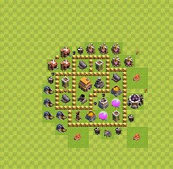 Base plan (layout), Town Hall Level 5 for trophies (defense) (#25)