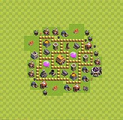 Base plan (layout), Town Hall Level 5 for trophies (defense) (#26)