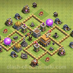Base plan (layout), Town Hall Level 5 for trophies (defense) (#265)