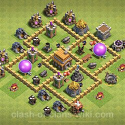 Base plan (layout), Town Hall Level 5 for trophies (defense) (#266)