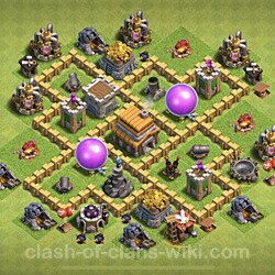 Base plan (layout), Town Hall Level 5 for trophies (defense) (#268)
