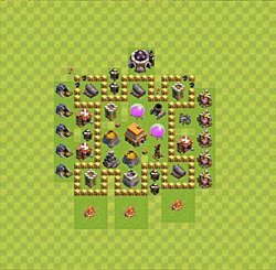 Base plan (layout), Town Hall Level 5 for trophies (defense) (#27)