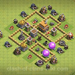 Base plan (layout), Town Hall Level 5 for trophies (defense) (#270)