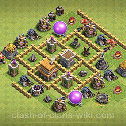 Base plan (layout), Town Hall Level 5 for trophies (defense) (#271)