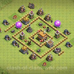 Base plan (layout), Town Hall Level 5 for trophies (defense) (#272)