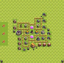 Base plan (layout), Town Hall Level 5 for trophies (defense) (#30)