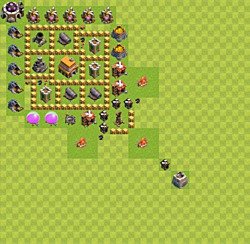 Base plan (layout), Town Hall Level 5 for trophies (defense) (#31)