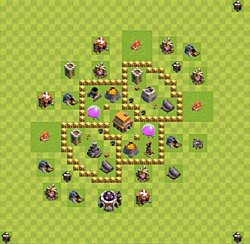 Base plan (layout), Town Hall Level 5 for trophies (defense) (#32)