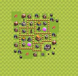 Base plan (layout), Town Hall Level 5 for trophies (defense) (#35)