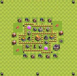 Base plan (layout), Town Hall Level 5 for trophies (defense) (#36)