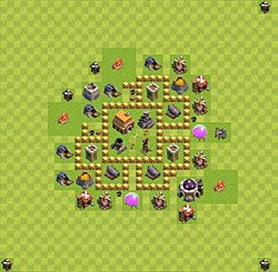 Base plan (layout), Town Hall Level 5 for trophies (defense) (#43)
