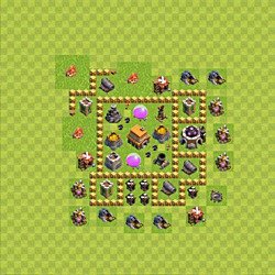 Base plan (layout), Town Hall Level 5 for trophies (defense) (#66)