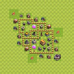 Base plan (layout), Town Hall Level 5 for trophies (defense) (#70)